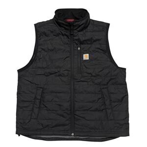 Carhartt Vest Mens XL Black Gilliam Rain Defender Insulated Puffer Pockets Work